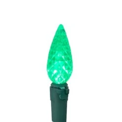 Northlight 70ct. LED Faceted C6 Christmas String Lights Green -Michaels X-Mas Decor D254079S 4