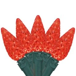 Northlight 70ct. LED Faceted C6 Christmas String Lights Red -Michaels X-Mas Decor D254083S 11