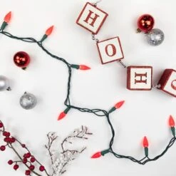 Northlight 70ct. LED Faceted C6 Christmas String Lights Red -Michaels X-Mas Decor D254083S 13