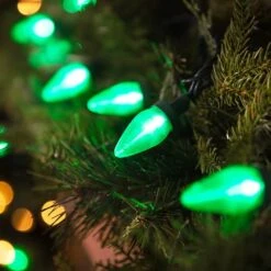 Northlight 25ct. LED C7 Christmas String Lights Green -Michaels X-Mas Decor D254085S 12