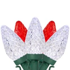 Northlight 100ct. Faceted LED C9 Christmas String Lights Red/Pure White -Michaels X-Mas Decor D254097S 11
