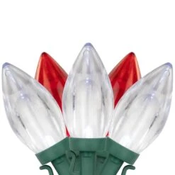 Northlight 25ct. C9 Christmas String Lights With Green Wire Red/Pure White -Michaels X-Mas Decor D254102S 11