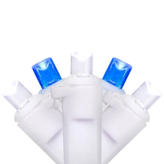 Northlight 50ct. LED Wide Angle Christmas String Lights With White Wire Blue/White 11 Northlight 50ct. LED Wide Angle Christmas String Lights With White Wire Blue/White - Image 9