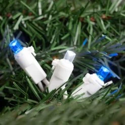 Northlight 50ct. LED Wide Angle Christmas String Lights With White Wire Blue/White 25 Northlight 50ct. LED Wide Angle Christmas String Lights With White Wire Blue/White -Michaels X-Mas Decor D254109S 12