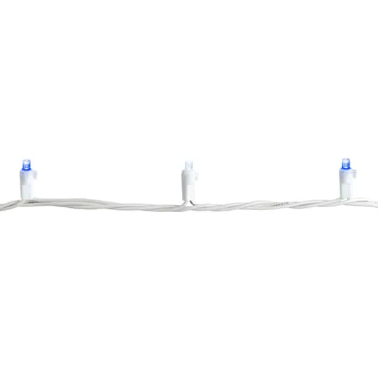 Northlight 50ct. LED Wide Angle Christmas String Lights With White Wire Blue/White 10 Northlight 50ct. LED Wide Angle Christmas String Lights With White Wire Blue/White - Image 8