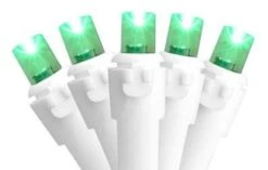 Northlight 50ct. LED Wide Angle Christmas String Lights With White Wire Green 13 Northlight 50ct. LED Wide Angle Christmas String Lights With White Wire Green -Michaels X-Mas Decor D254113S 1 1