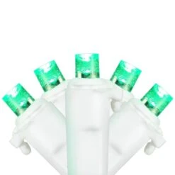 Northlight 50ct. LED Wide Angle Christmas String Lights With White Wire Green 15 Northlight 50ct. LED Wide Angle Christmas String Lights With White Wire Green -Michaels X-Mas Decor D254113S 11