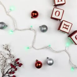 Northlight 50ct. LED Wide Angle Christmas String Lights With White Wire Green 17 Northlight 50ct. LED Wide Angle Christmas String Lights With White Wire Green -Michaels X-Mas Decor D254113S 13