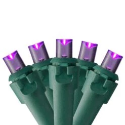 Northlight 50ct. LED Wide Angle Christmas String Lights With Green Wire Purple -Michaels X-Mas Decor D254114S 11