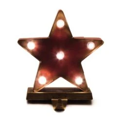 Glitzhome® 7.5" Marquee LED Star Stocking Holder, 2ct. 13 Glitzhome® 7.5" Marquee LED Star Stocking Holder, 2ct. -Michaels X-Mas Decor D254144S 3