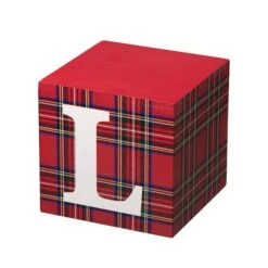 Glitzhome® 3.5ft. Wooden Plaid Believe Porch Décor -Michaels X-Mas Decor D254160S 5