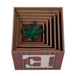 Glitzhome® 3.5ft. Wooden Plaid Believe Porch Décor -Michaels X-Mas Decor D254160S 8