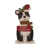 Glitzhome® 16" Wooden Dog Christmas Décor Accent -Michaels X-Mas Decor D254183S 1