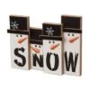 Glitzhome® 12" Wooden Snowman Family Tabletop Accent -Michaels X-Mas Decor D254189S 1