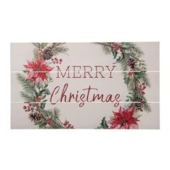 Glitzhome® Wooden Merry Christmas Wall Décor Accent