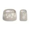 Melrose Snowflake Stoneware Wall Pocket Set, 7.5" & 9" -Michaels X-Mas Decor D254389S 1