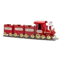Melrose 37" Red Metal Christmas Train On Tracks Accent 5 Melrose 37" Red Metal Christmas Train On Tracks Accent -Michaels X-Mas Decor D254671S 1 1