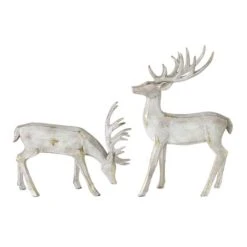Melrose White Deer Figurine Set