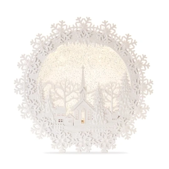 Melrose 12.25" LED Church Scene Snow Globe 4 Melrose 12.25" LED Church Scene Snow Globe - Image 2
