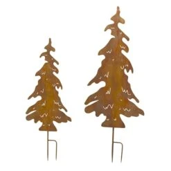 Melrose Gold Iron Tree Stakes Set, 42.5" & 54" -Michaels X-Mas Decor D255459S 1 1