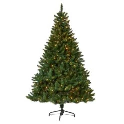 7ft. Pre-Lit Northern Rocky Spruce Artificial Christmas Tree, Clear LED Lights 11 7ft. Pre-Lit Northern Rocky Spruce Artificial Christmas Tree, Clear LED Lights -Michaels X-Mas Decor D255813S 1 1