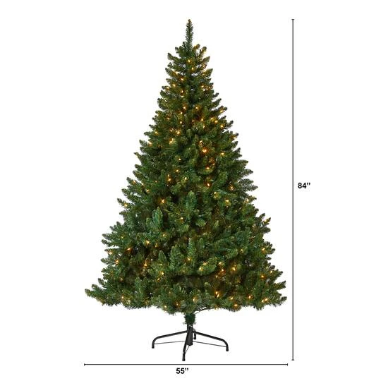 7ft. Pre-Lit Northern Rocky Spruce Artificial Christmas Tree, Clear LED Lights 10 7ft. Pre-Lit Northern Rocky Spruce Artificial Christmas Tree, Clear LED Lights - Image 8