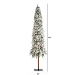 9ft. Pre-Lit Flocked Grand Alpine Artificial Christmas Tree, Clear LED Lights 12 9ft. Pre-Lit Flocked Grand Alpine Artificial Christmas Tree, Clear LED Lights -Michaels X-Mas Decor D255837S 2