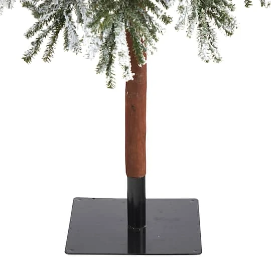 9ft. Pre-Lit Flocked Grand Alpine Artificial Christmas Tree, Clear LED Lights 7 9ft. Pre-Lit Flocked Grand Alpine Artificial Christmas Tree, Clear LED Lights - Image 5