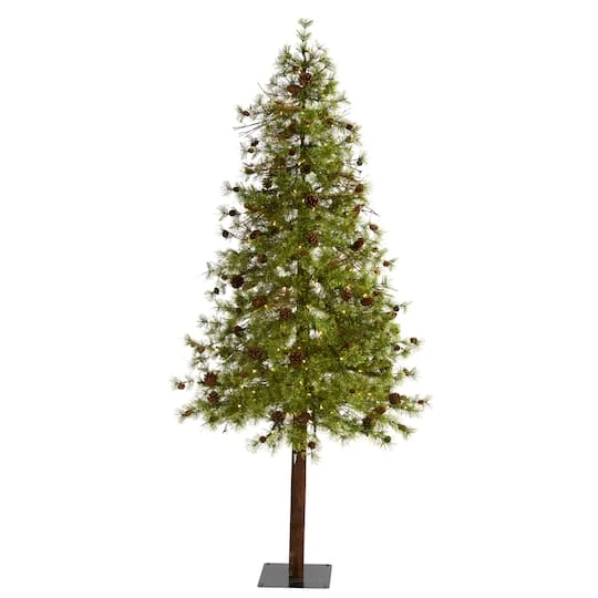 7ft. Pre-Lit Wyoming Alpine Artificial Christmas Tree, Clear LED Lights 4 7ft. Pre-Lit Wyoming Alpine Artificial Christmas Tree, Clear LED Lights - Image 2