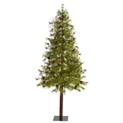 7ft. Pre-Lit Wyoming Alpine Artificial Christmas Tree, Clear LED Lights