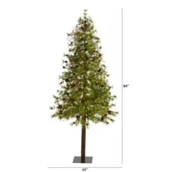 7ft. Pre-Lit Wyoming Alpine Artificial Christmas Tree, Clear LED Lights 17 7ft. Pre-Lit Wyoming Alpine Artificial Christmas Tree, Clear LED Lights -Michaels X-Mas Decor D255845S 2