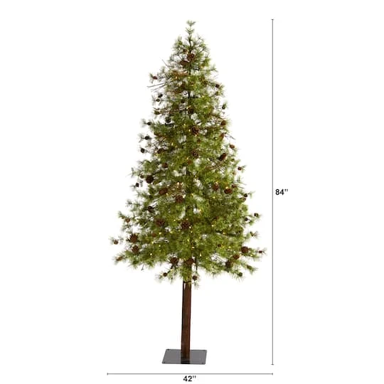 7ft. Pre-Lit Wyoming Alpine Artificial Christmas Tree, Clear LED Lights 10 7ft. Pre-Lit Wyoming Alpine Artificial Christmas Tree, Clear LED Lights - Image 8