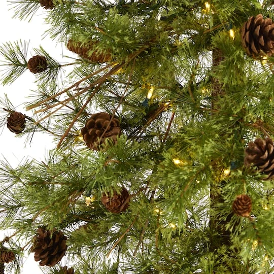 7ft. Pre-Lit Wyoming Alpine Artificial Christmas Tree, Clear LED Lights 6 7ft. Pre-Lit Wyoming Alpine Artificial Christmas Tree, Clear LED Lights - Image 4