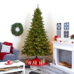 9ft. Pre-Lit Vermont Spruce Artificial Christmas Tree, Warm White LED Lights -Michaels X-Mas Decor D255860S 9