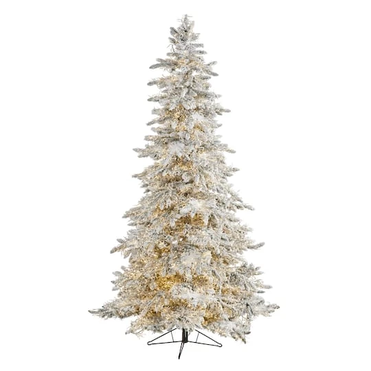 7.5ft. Pre-Lit Flocked Grand Northern Rocky Fir Artificial Christmas Tree With Warm Cluster Multifunction LED Lights 4 7.5ft. Pre-Lit Flocked Grand Northern Rocky Fir Artificial Christmas Tree With Warm Cluster Multifunction LED Lights - Image 2