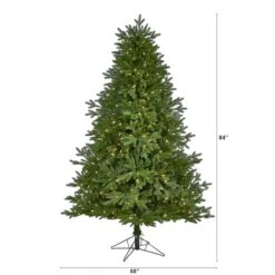 7ft. Pre-Lit Nova Scotia Fir Real Touch Artificial Christmas Tree, Warm White LED Lights -Michaels X-Mas Decor D255919S 2