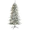 6.5ft. Pre-Lit Flocked Livingston Fir Pinecones Artificial Christmas Tree With Clear Warm LED Lights -Michaels X-Mas Decor D255933S 1