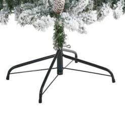 6.5ft. Pre-Lit Flocked Livingston Fir Pinecones Artificial Christmas Tree With Clear Warm LED Lights 14 6.5ft. Pre-Lit Flocked Livingston Fir Pinecones Artificial Christmas Tree With Clear Warm LED Lights -Michaels X-Mas Decor D255933S 4