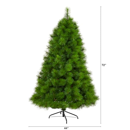 6ft. Pre-Lit Green Scotch Pine Artificial Christmas Tree With Clear LED Lights 5 6ft. Pre-Lit Green Scotch Pine Artificial Christmas Tree With Clear LED Lights - Image 3