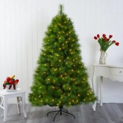 6ft. Pre-Lit Green Scotch Pine Artificial Christmas Tree With Clear LED Lights 18 6ft. Pre-Lit Green Scotch Pine Artificial Christmas Tree With Clear LED Lights -Michaels X-Mas Decor D255935S 7
