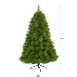 6.5ft. Pre-Lit Green Scotch Pine Artificial Christmas Tree With Clear LED Lights -Michaels X-Mas Decor D255938S 2