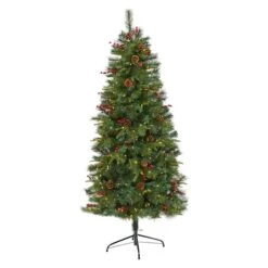 6ft. Pre-Lit Mixed Pine Artificial Christmas Tree, Clear LED Lights -Michaels X-Mas Decor D255984S 1 1
