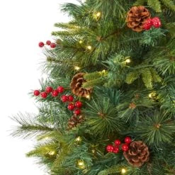 6ft. Pre-Lit Mixed Pine Artificial Christmas Tree, Clear LED Lights -Michaels X-Mas Decor D255984S 3