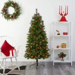 6ft. Pre-Lit Mixed Pine Artificial Christmas Tree, Clear LED Lights -Michaels X-Mas Decor D255984S 5