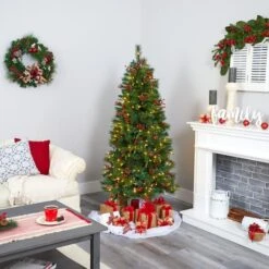 6ft. Pre-Lit Mixed Pine Artificial Christmas Tree, Clear LED Lights -Michaels X-Mas Decor D255984S 6