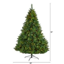 7ft. Pre-Lit West Virginia Mixed Pine Artificial Christmas Tree, Clear LED Lights 15 7ft. Pre-Lit West Virginia Mixed Pine Artificial Christmas Tree, Clear LED Lights -Michaels X-Mas Decor D255994S 2