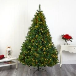 7ft. Pre-Lit West Virginia Mixed Pine Artificial Christmas Tree, Clear LED Lights 11 7ft. Pre-Lit West Virginia Mixed Pine Artificial Christmas Tree, Clear LED Lights -Michaels X-Mas Decor D255994S 5