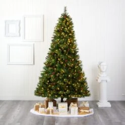 8ft. Pre-Lit Aberdeen Spruce Artificial Christmas Tree, Clear LED Lights -Michaels X-Mas Decor D255996S 5
