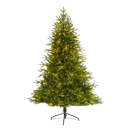 6ft. Pre-Lit Colorado Mountain Fir Artificial Christmas Tree, Clear LED Lights 3 6ft. Pre-Lit Colorado Mountain Fir Artificial Christmas Tree, Clear LED Lights