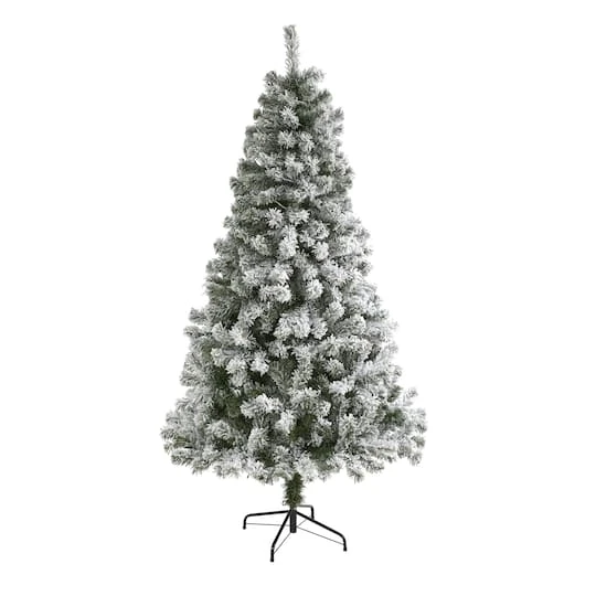 6ft. Unlit Flocked West Virginia Fir Artificial Christmas Tree 4 6ft. Unlit Flocked West Virginia Fir Artificial Christmas Tree - Image 2